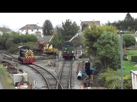 61306 Mayflower at Churston turntable 1st April 2015