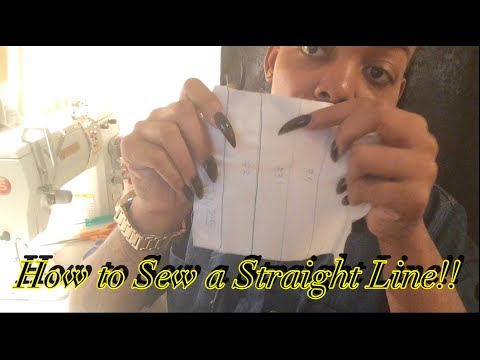 How to sew a Straight Line/ Beginners Sewing Tip !!