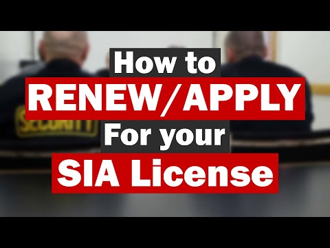 How to Renew or Apply for your SIA Licence