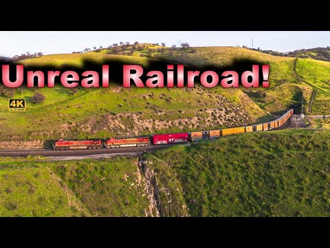 The World's Best Mountain Railroad: Tehachapi Pass in Springtime (4K) | March 2025