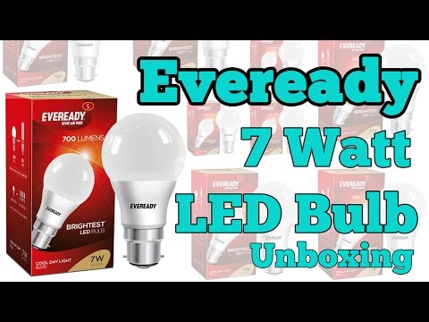 Eveready base b22d 7 watt led bulb (pack of 2)/ unboxing