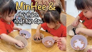 MinHee và hình phạt nhặt hạt đậu | Em bé nói tiếng Anh MinHee | growwithminhee