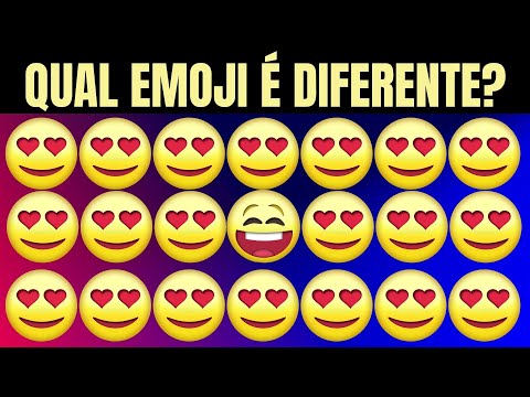 Encontre o Emoji Diferente em 20 Segundos | EMOJI QUIZ
