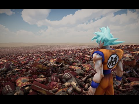 Goku in Super Saiyan Blue Form Takes on 5,000,000 Roman Generals the Ultimate UEBS 2 Showdown!