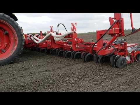 Vergauwe K&P: Bieten zaaien 2017: 18 rijen GPS RTK semi de betteraves sugar beet