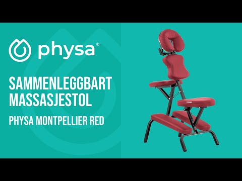 video - Sammenleggbar massasjestol - 47 x 72 x 115 cm - 160 kg - rød
