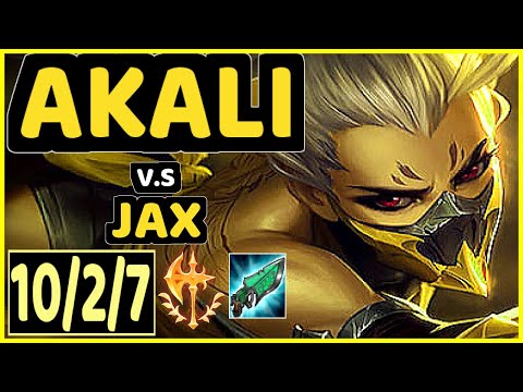 YOPPA (AKALI) vs JAX - 10/2/7 KDA TOP GAMEPLAY - EUW Ranked GRANDMASTER