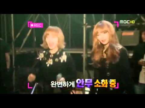 [Cut] 121202  Hyuna & Jiyoon Dance  Shy boy @ Backstage