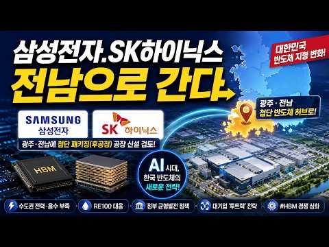 용인·평택은 이제 끝? 삼성과 SK가 호남(광주·전남)에 반도체 공장 신설 검토하는 이유