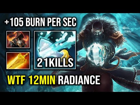 WTF 12Min Radiance Run At Enemy +105 Burning Per Second Hyper Mid Kunkka Dota 2