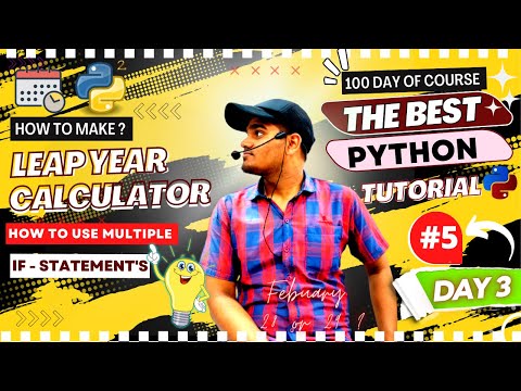 Python Program To Check Leap Year In Hindi Python Tutorial For Beginners