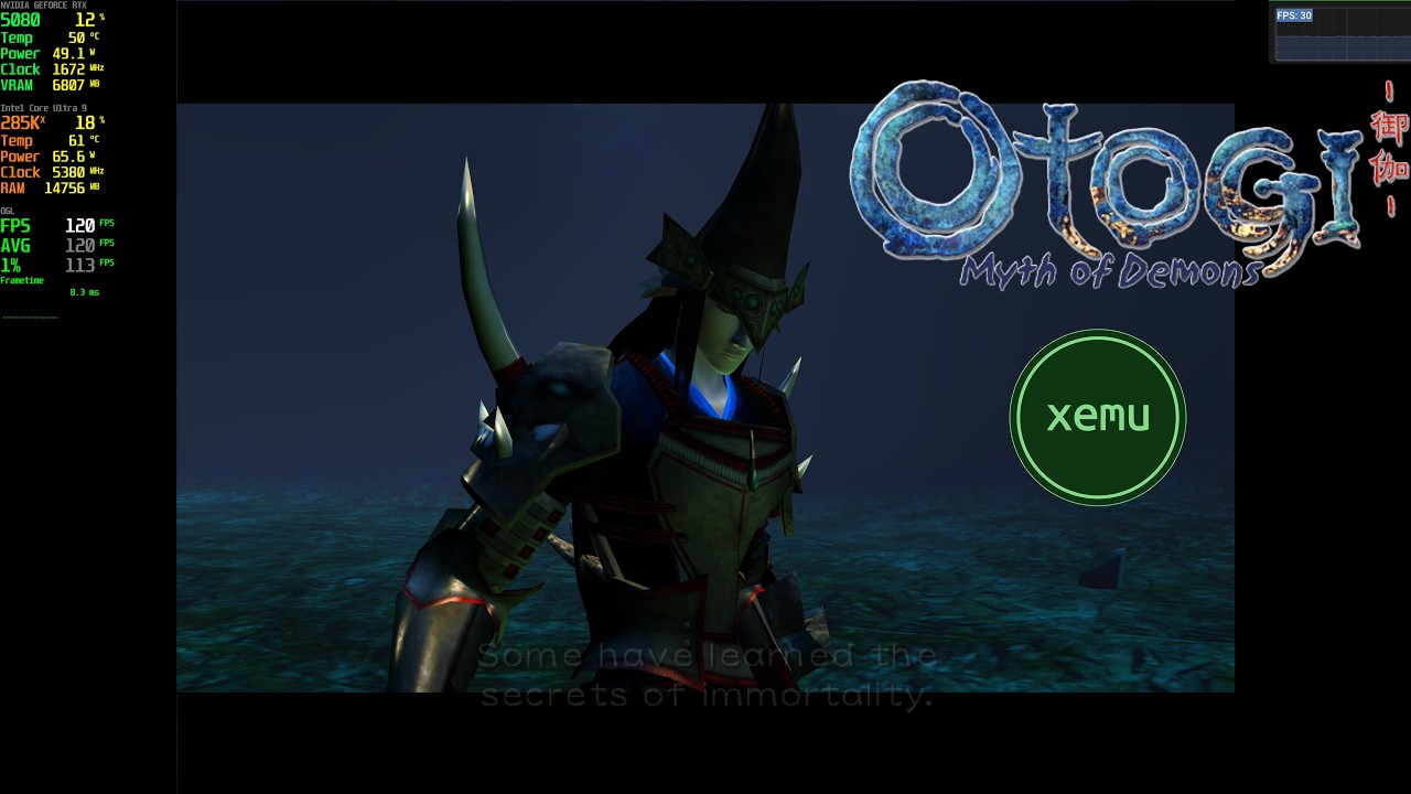 Otogi: Myth of Demons 4K UHD Gameplay | XEMU 0.8.314 Vulkan Xbox Emulator PC