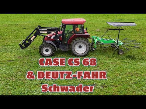 Traktor CASE CS 68 & Schwader von  Deutz-Fahr 