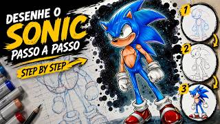 ⚡ COMO DESENHAR O SONIC | PASSO A PASSO COMPLETO 🎨