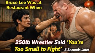 Bruce Lee Was at Restaurant When 250lb Wrestler Said 'You're Too Small to Fight' - 5 Seconds Later