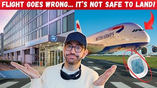 Aeroplane window cracks and this happened!? & Gatwick Hilton Hotel Tour. Mr Carrington