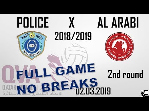 Police X Al Arabi 3:0 - Qatar Volleyball League 18/19 - (02.03.2019) NO BREAKS, BACK VIEW