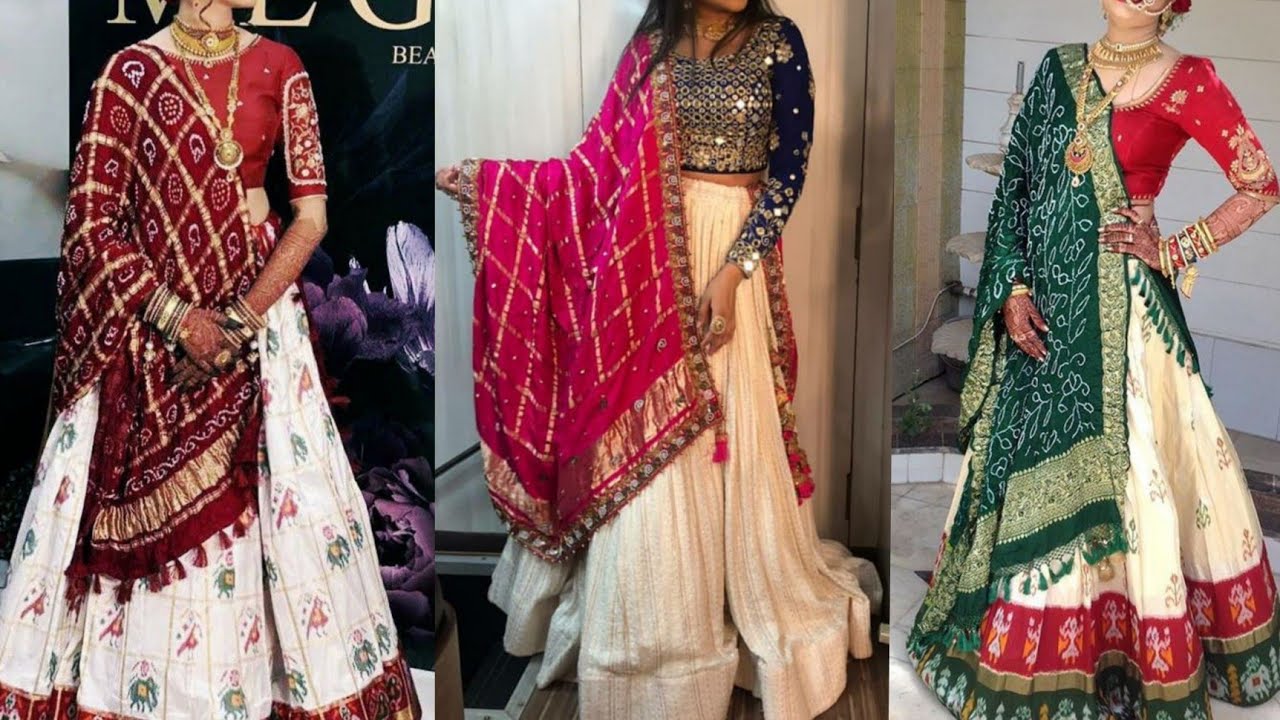 Gujarati bridal bandhani lehenga choli design 2022 / Bandhni lehenga choli design