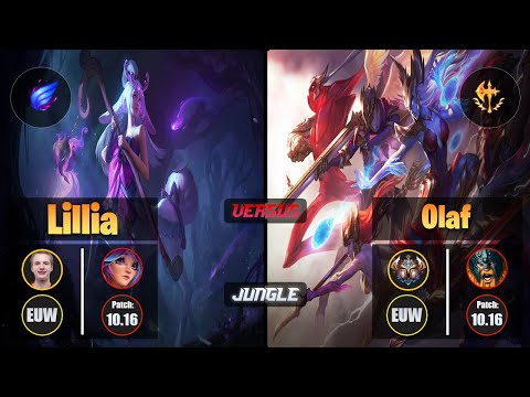 Jankos LILLIA (Jungle) [Phase Rush] VS OLAF - Challenger EUW Patch 10.16