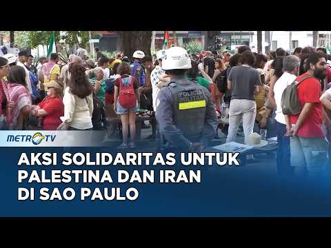Aksi Solidaritas untuk Palestina dan Iran di Sao Paulo