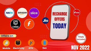 Mobile recharge offers today : Amazon pay, Cred, Paytm, freecharge cashback offer today