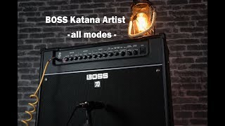 BOSS Katana Artist combo amp - all modes