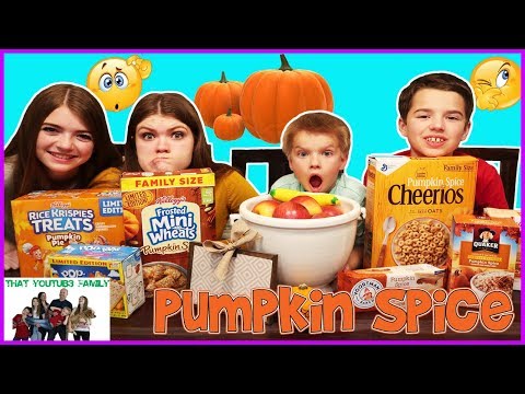 FALL FOODS Taste Test PUMPKIN SPICE Challenge!/ That YouTub3 Family