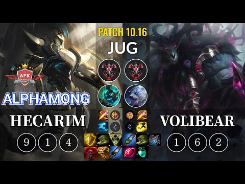 APK Alphamong Hecarim vs Volibear Jungle - KR Patch 10.16