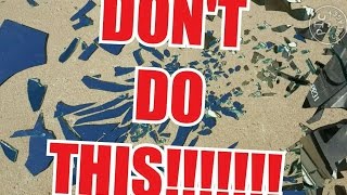 Smashing a mirror  (7 years bad luck)