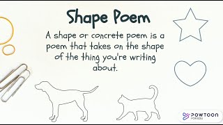 Shape (Concrete) Poem for Kids | Poetry for Kids | Kindergarten and Grade 1 Poetry