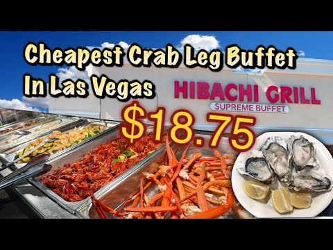 Buffet de PERNA DE CARANGUEJO MAIS BARATO em Las Vegas l Hibachi Grill Supreme Buffet Las Vegas
