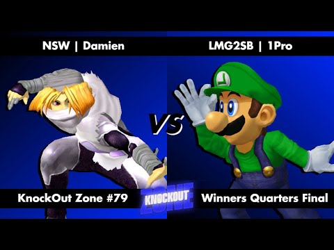 KnockOut Zone #79 - SSBM Winners Quarters Final - Damien (Sheik) vs 1Pro (Luigi)