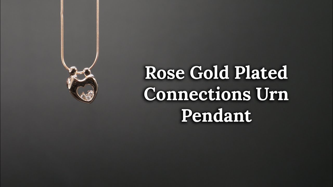 Cremation Urn Pendant for Ashes:  Rose Gold Connections Heart (2019)