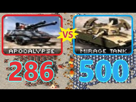 Apocalypse vs Mirage Tank 🎮 Hard Battle 🎮 Same Cost 🎮 Red Alert 2