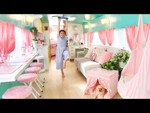 Bug Incredible School Bus Converted into Barbie Style Tiny House!