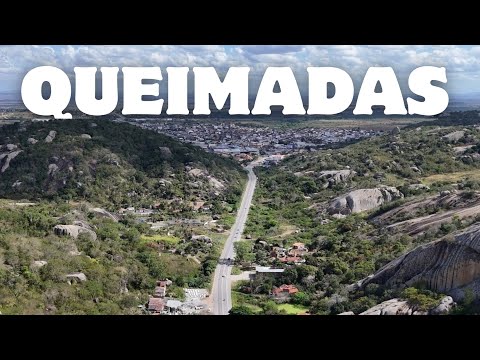 Vista aérea da cidade de Queimadas no agreste da Paraíba.