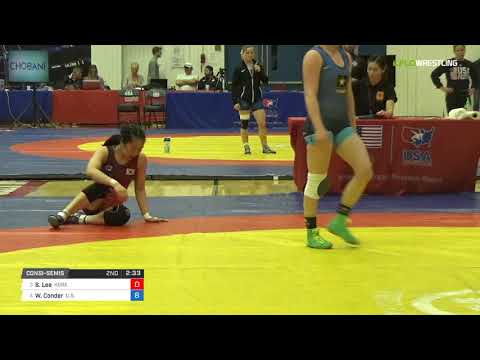Women's Freestyle 53 Consi-Semis - Shin Hye Lee (Kore) vs. Whitney Conder (U.S.)