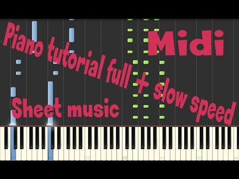 My chemical romance - Fake your death - piano tutorial midi sheet music