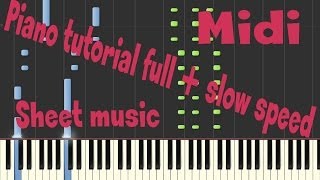 My chemical romance - Fake your death - piano tutorial midi sheet music