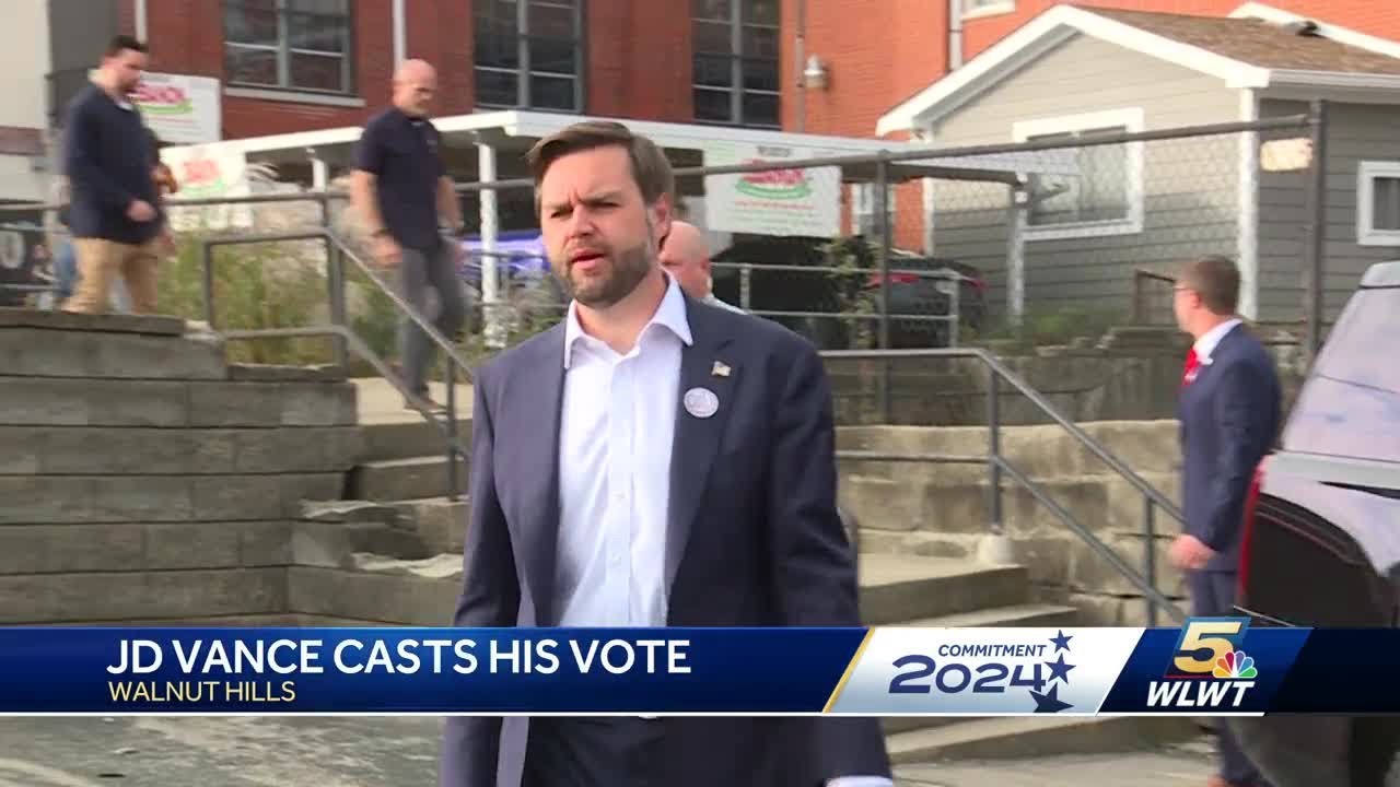 JD Vance casts ballot in Cincinnati