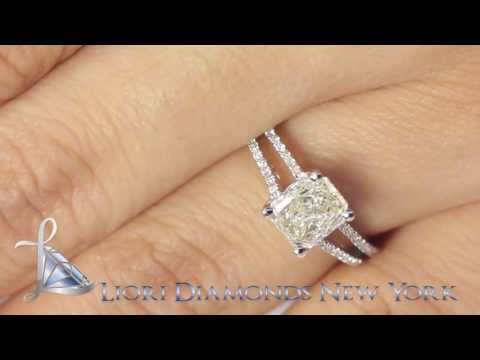 ER-SOLD-051 - 1.58 Carat I-VS1 Certified Radiant Cut Diamond Engagement Ring 18k White Gold