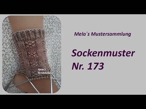 Sockenmuster Nr. 173 - Strickmuster in Runden stricken / Socks knitting pattern