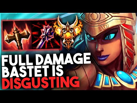 BASTET WITH FULL DAMAGE IS TOO GROSS!  - Grandmasters Ranked Joust - Smite