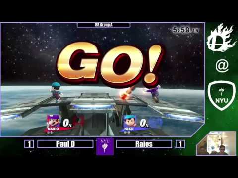 Paul D (Mario) vs Raios (Ness) - Pools - Smash 4 NYU PR Round Robin Tournament