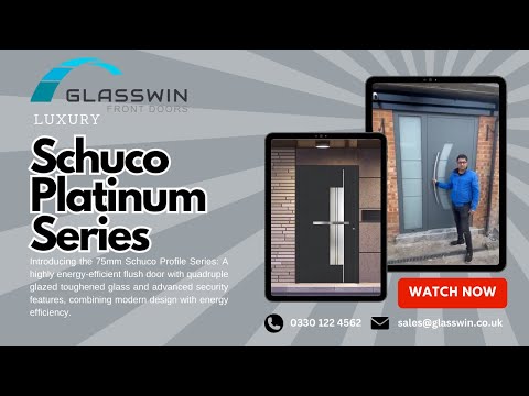 Schuco Aluminium Front Door Platinum Series with two Sidelights CL 1209 Design in Whetstone, Barnet