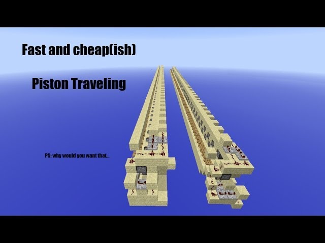 Minecraft - Fast and cheap(ish) Piston Traveling Minecraft Map