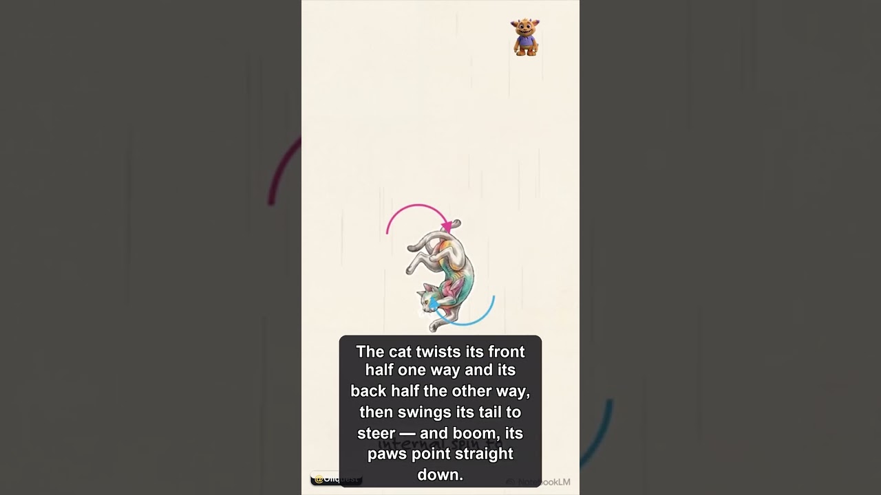 Why Do Cats Always Land on Their Feet? (Part 2) 🚀 #Shorts