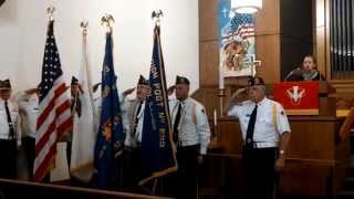 preview picture of video 'National Anthem Veterans service.'