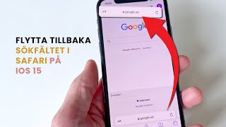 Flytta tillbaka sökfältet högst upp i Safari iOS 15 på iPhone