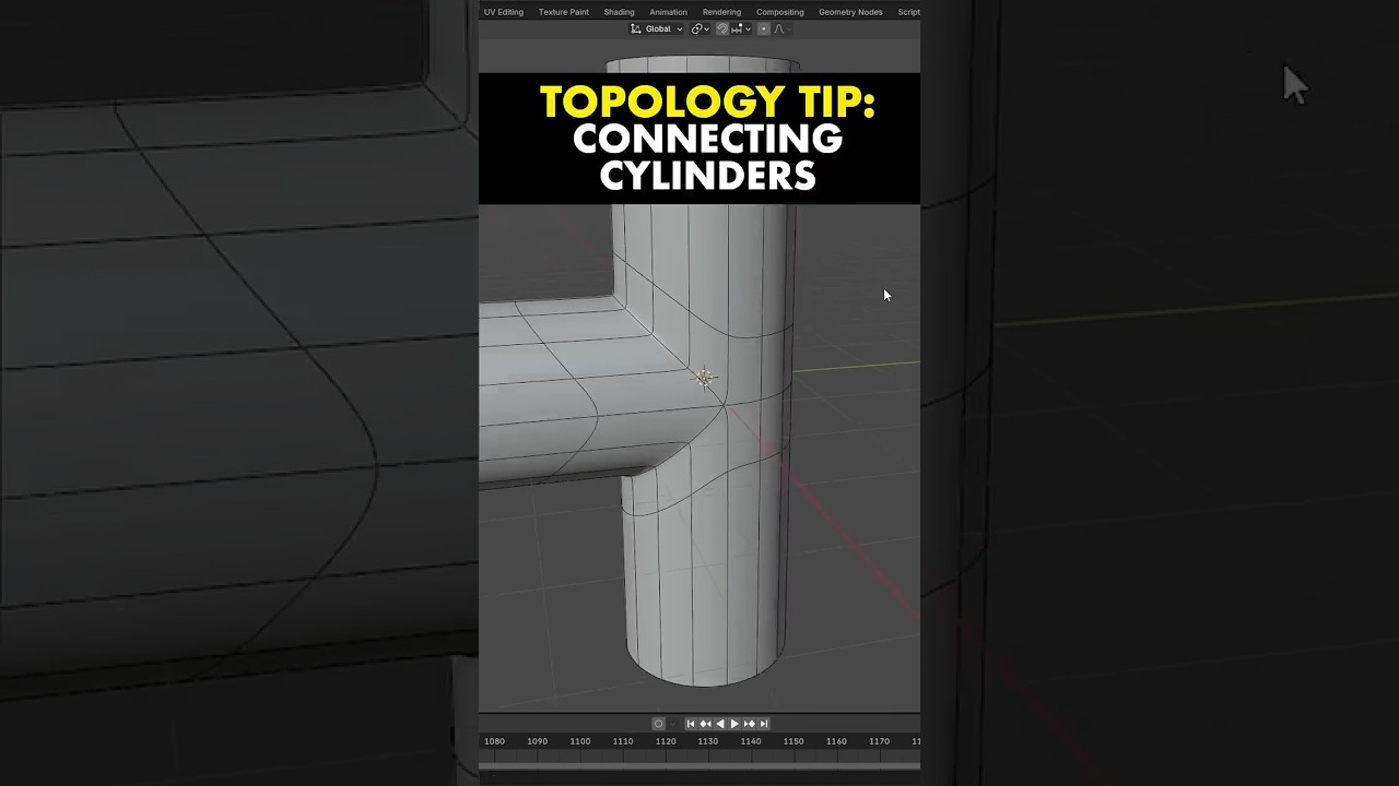 Topology tip for inserting cylinders into each other in Blender